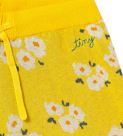 Tiny Cottons Shorts - Strik - Blossoms - Dusty Yellow