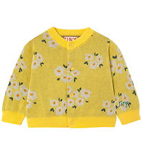 Tiny Cottons Cardigan - Strik - Blossoms - Dusty Yellow