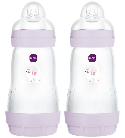 MAM Sutteflaske - Easy Start Anti-Colic - 260ml - 2-pak - Lilla