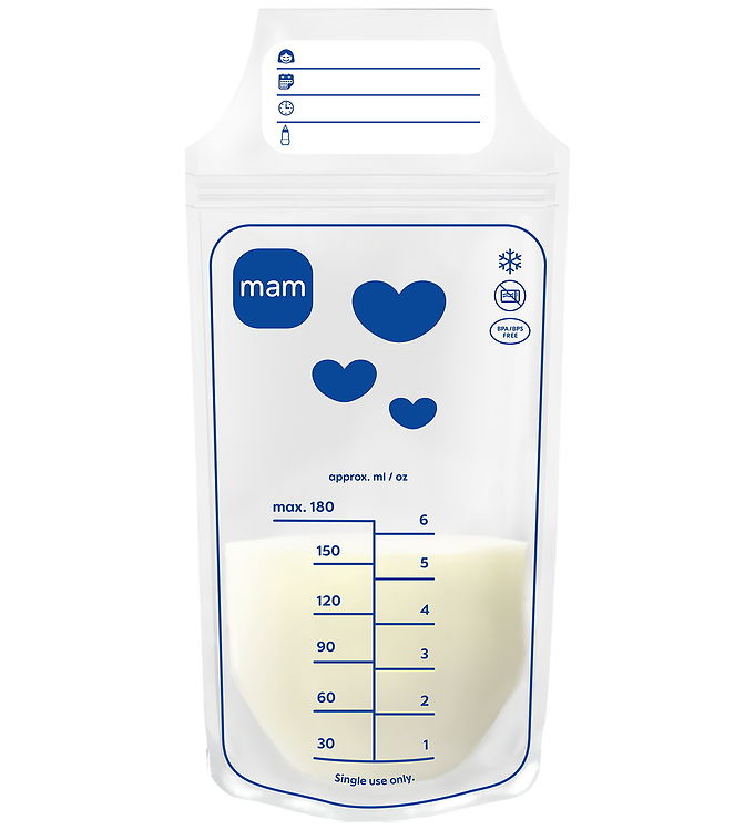 MAM Opbevaringsposer Til Modermælk - 180 ml - 25 stk. billede
