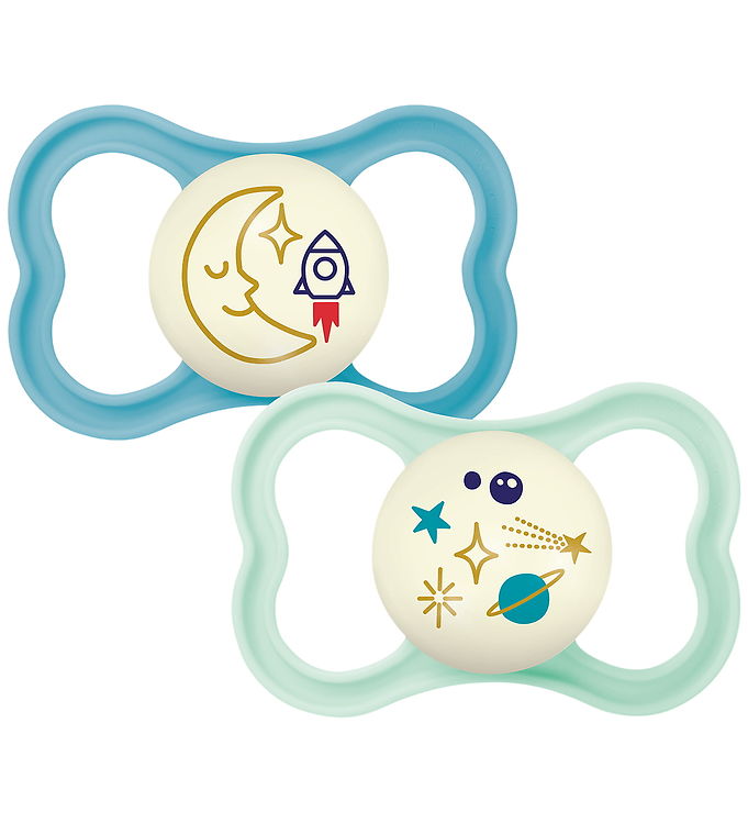 MAM Natsutter - Air Night - 2-pak - 6-16 mdr - Petroleum/Lyseblå billede