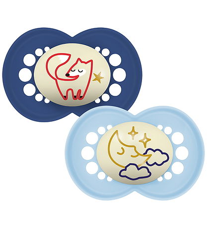 Mam Pacifiers - Original Night - 2-Pack - 16-36 Mths. - Blue
