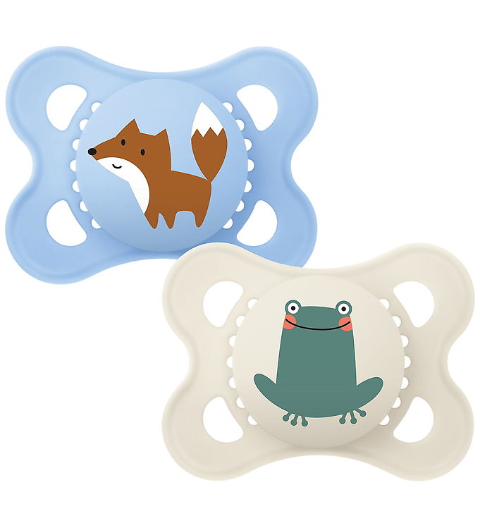 MAM Sutter - Original - 2-pak - 0-6 mdr - Lyseblå/Hvid m. Print