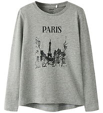 Name it Bluse - NkfRikalisa - Grey Melange