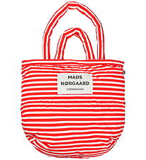 Mads Nørgaard Shopper - Light Ripstop Pillow - AOP - Fiery Red/V