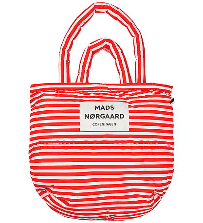 Mads Nørgaard Shopper - Light Ripstop Pillow - AOP - Fiery Red/V