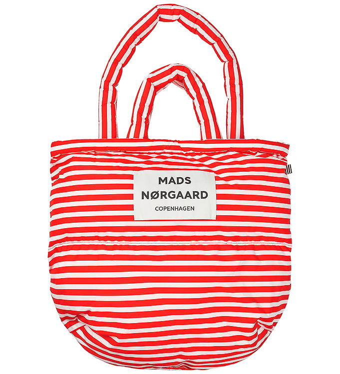 Mads Nørgaard Shopper - Light Ripstop Pillow - AOP - Fiery Red/V