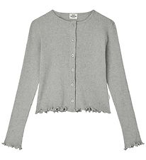 Mads Nørgaard Cardigan - Rib - Grey Melange