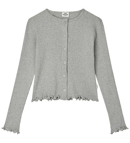 Mads Nørgaard Cardigan - Rib - Grey Melange