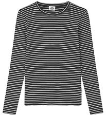 Mads Nørgaard Blouse - Rib - Talino - Black/Vanilla Ice