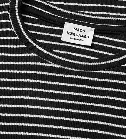 Mads Nørgaard Bluse - Rib - Talino - Black/Vanilla Ice