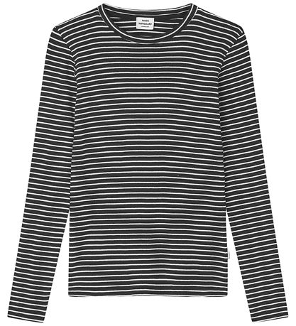 Mads Nørgaard Bluse - Rib - Talino - Black/Vanilla Ice