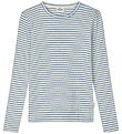 Mads Nørgaard Bluse - Rib - Talino - Vanilla Ice/Bright Cobalt
