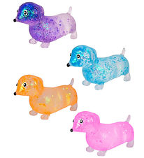 Keycraft Legetøj - Squishy Sparkly Sausage Dog - Assorteret