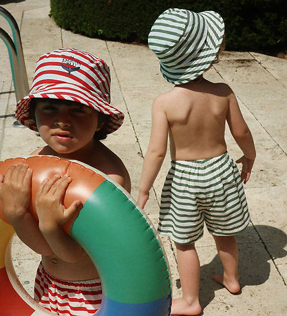 Konges Sløjd Badehat - UV50+ - Asnou - Stripe Rouge