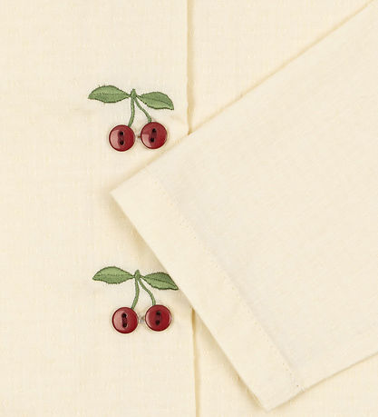 Konges Sløjd Skjorte - Evia Cherry - Cloud Cream