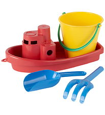 Dantoy Sandsæt - 4 Dele - Skib/Spand - Rød