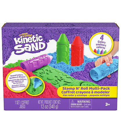 Kinetic Sand Strandsand - 340 gram - Stamp N' Roll Multipack