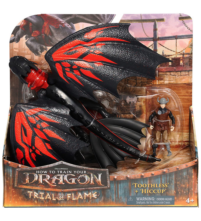 Dragons Legetøj - 23 cm - Toothless & Hiccup