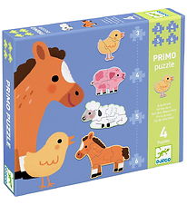 Djeco Puslespil - 3,4,5 Og 6 Brikker - Bondegårds Dyr