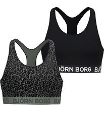 Björn Borg Toppe  2-pak - Sort/Grøn