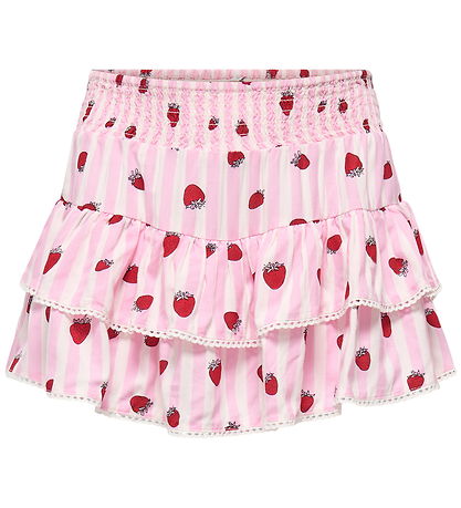 Kids Only Nederdel - KogGlow - Romance Rose/Strawberry/Stripes B