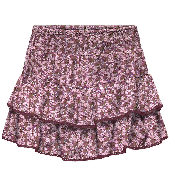 Kids Only Nederdel - Viskose - KogGlow - Rose Brown/Ditsy flower