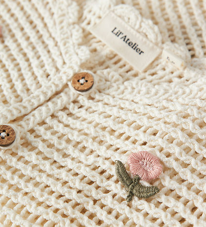 Lil Atelier Vest - Strik - NmfFlora - Coconut Milk