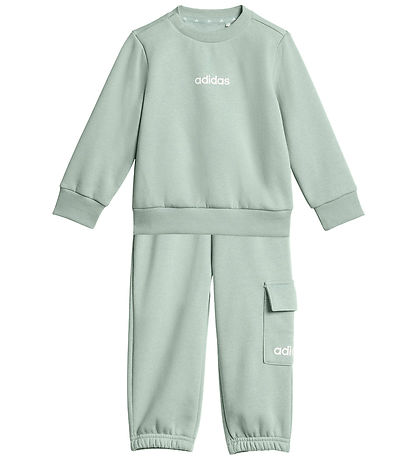 Adidas Performance Sweatsæt - I LIN FL JOG - Wosa/White