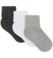 Minymo Socks - 3-Pack - Light Grey Melange