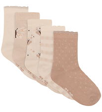 Minymo Socks - 5-Pack - Rugby Tan