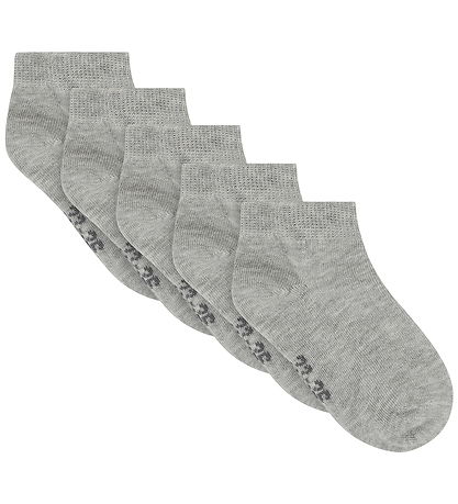 Minymo Ankelstrømper - 5-pak - Light Grey Melange
