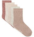 Minymo Socks - 5-Pack - Rugby Tan