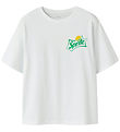 LMTD T-shirt - NlnMadden - Sprite - Bright White