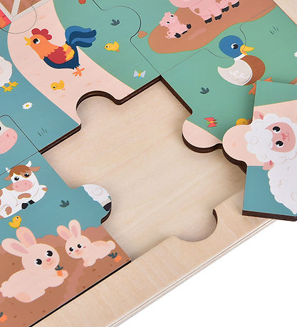 Kinder and Kids Puslespil - 9 Brikker - 22x22 cm - Bondegård