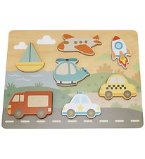 Kinder and Kids Jigsaw Puzzle - 7 Bricks - Transportation