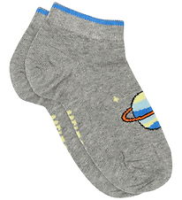 Melton Strømper - Planet Sneaker - Light Grey Melange