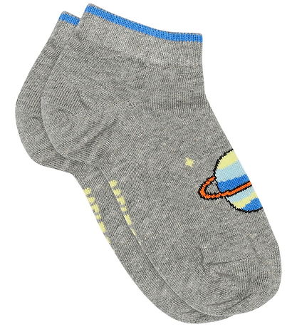 Melton Strømper - Planet Sneaker - Light Grey Melange