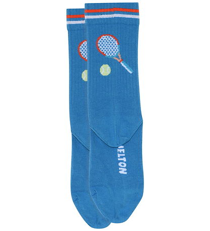 Melton Strømper - Tennis Racket - Malibu Blue