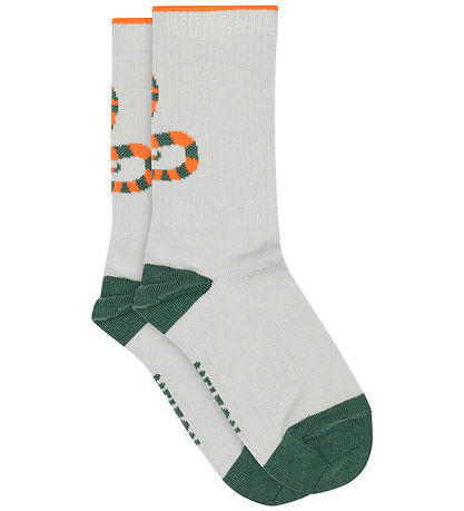 Melton Strømper - Snaketastic - Pearl Grey Melange