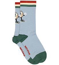 Melton Strømper - Baseball Star - Faded Denim