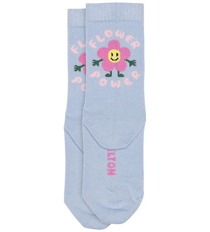 Melton Strømper - Flower Power - Forever Blue