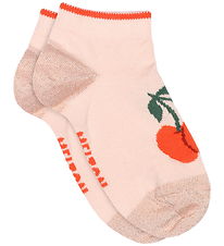 Melton Strømper - Cherries Sneaker - Crystal Pink