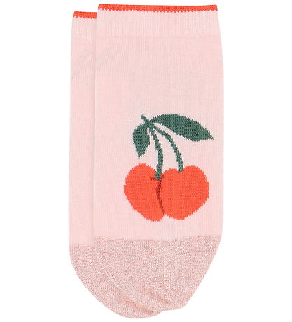 Melton Strømper - Cherries Sneaker - Crystal Pink