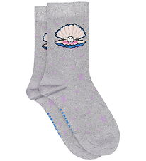 Melton Strømper - Shell Glitter - Cloud Lilac