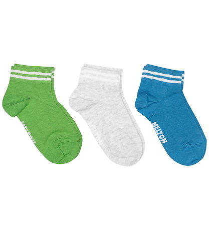 Melton Strømper - 3-pak - Sporty Sneaker - Malibu Blue