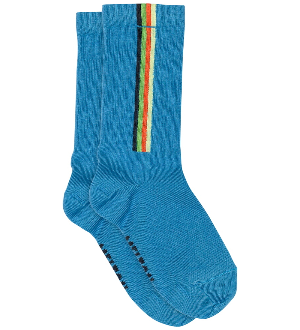 Melton Socken - Vertikal Stripe - Malibu Blue - Melton - 23/26 - Socken