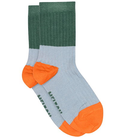 Melton Strømper - Block Colour - Faded Denim