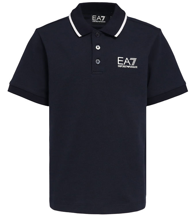 EA7 Polo - Armani Blue m. Hvid