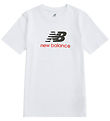 New Balance T-shirt - Stacked Logo - Bright White